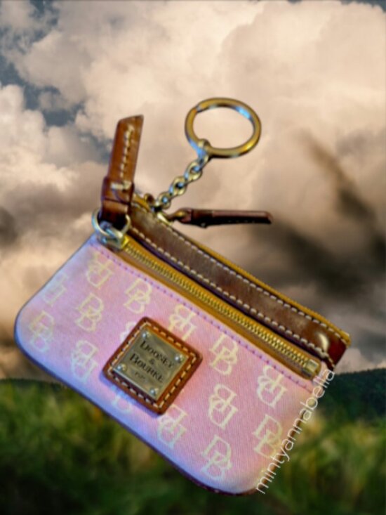 Dooney & Bourke Handbags - Dooney & Bourke Leather & Canvas Pouch/Wallet